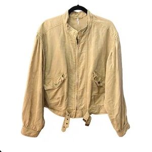 🦋 💫 Free People Poet Puff Sleeve Tan Jacket 🦋 💫